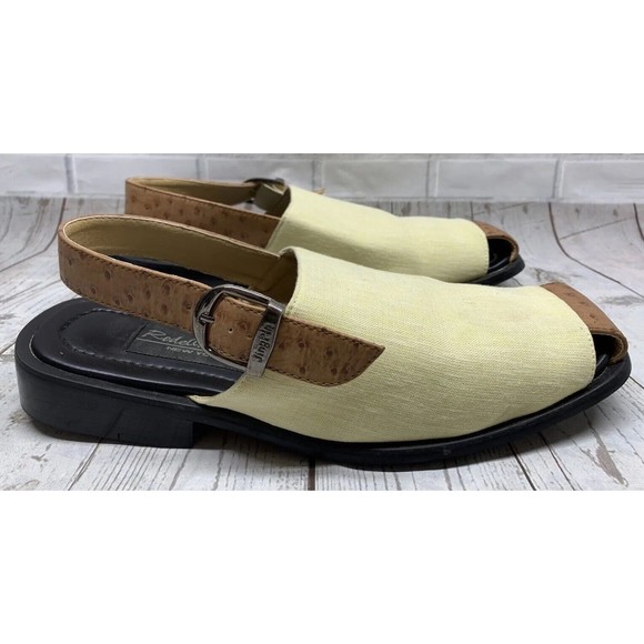 Rodelli Uomo New York Yellow/Brown Slip-On Leather Casual Square Toes Size 10.5 - Picture 2 of 13